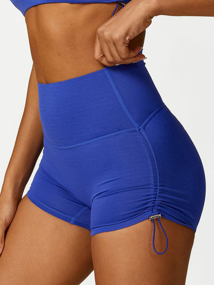 Damen High-Waist Sport-Shorts Verstellbar