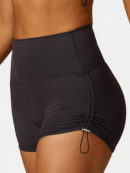 Damen High-Waist Sport-Shorts Verstellbar