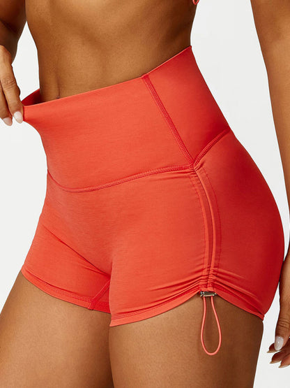 Damen High-Waist Sport-Shorts Verstellbar