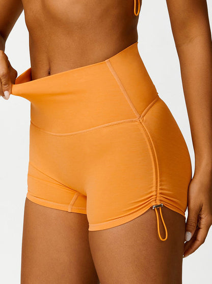 Damen High-Waist Sport-Shorts Verstellbar