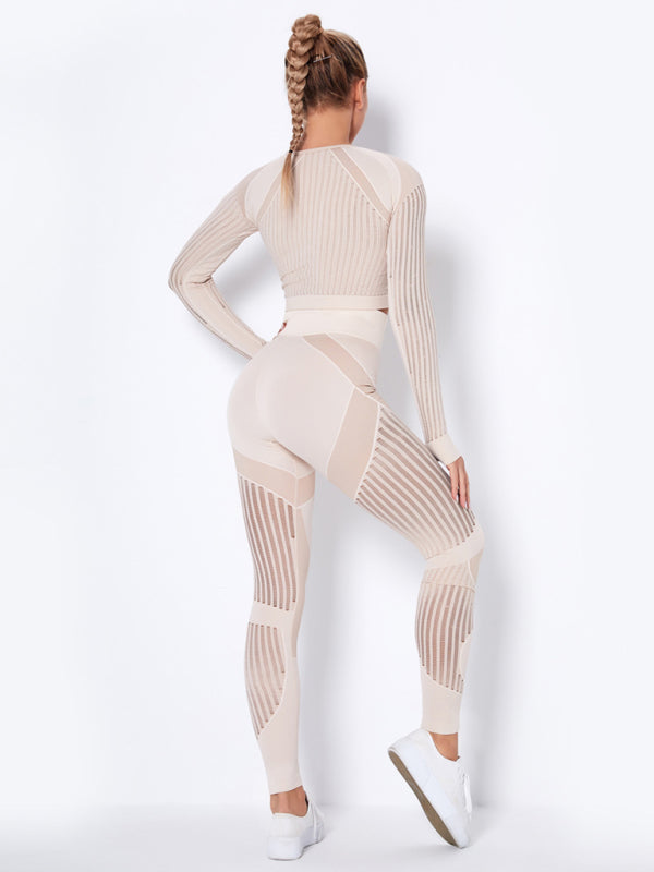 Damen Sportset 2-teilig Struktur-Design Nahtlos