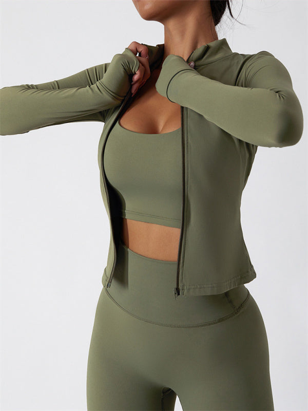Mira Damen Langarm-Trainingsjacke Sportlich