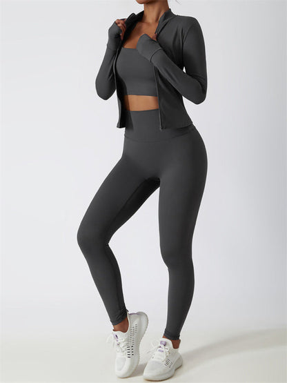 Mira Damen Langarm-Trainingsjacke Sportlich