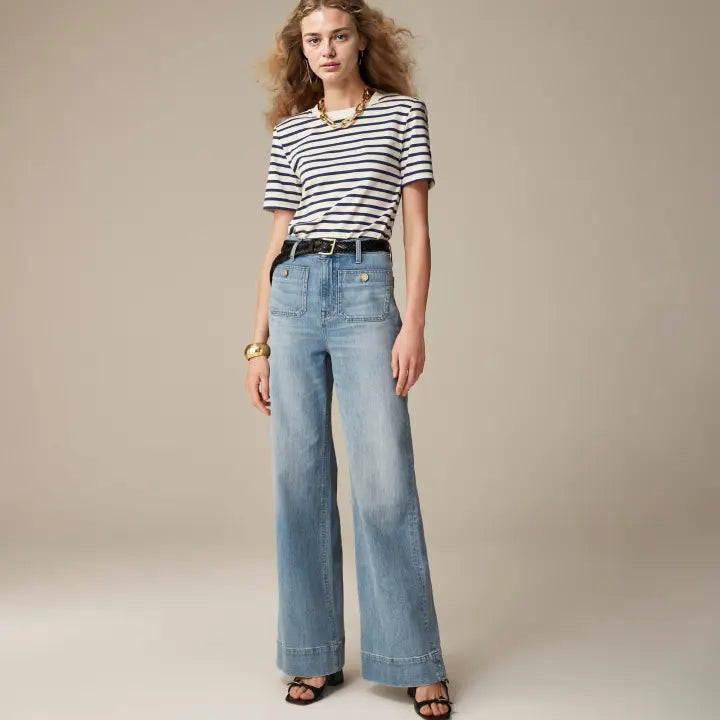 Damen Komfort Jeans Weites Bein - Norvielle