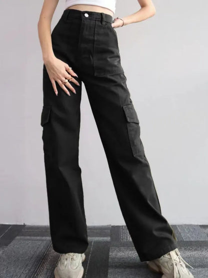 Damen Cargohose Bequem Mit Taschen