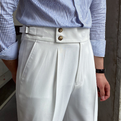 Damen Faltenhose Klassisch Gürtelschlaufen