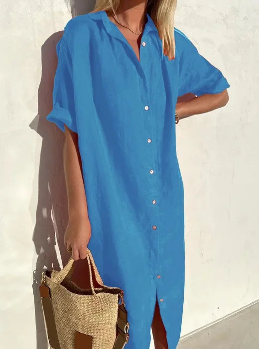 Norvielle Damen Hemdkleid