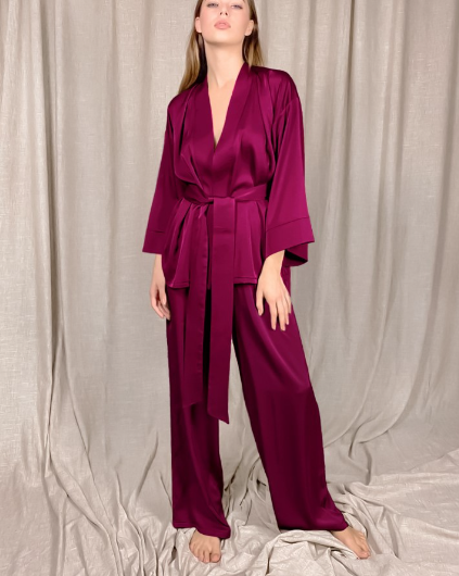 Norvielle Damen Pyjama-Set Weiches Satin