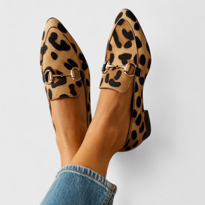 Damen Klassische Slipper Spitze Zehenpartie Druckmuster - Norvielle