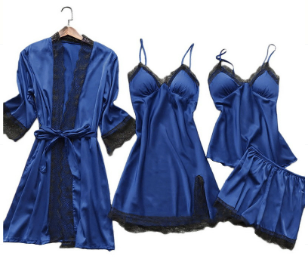 Norvielle Damen Satin Pyjamas Set