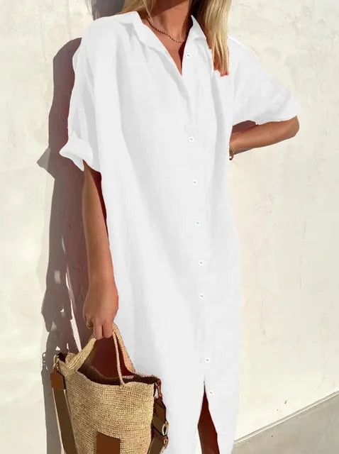 Norvielle Damen Hemdkleid