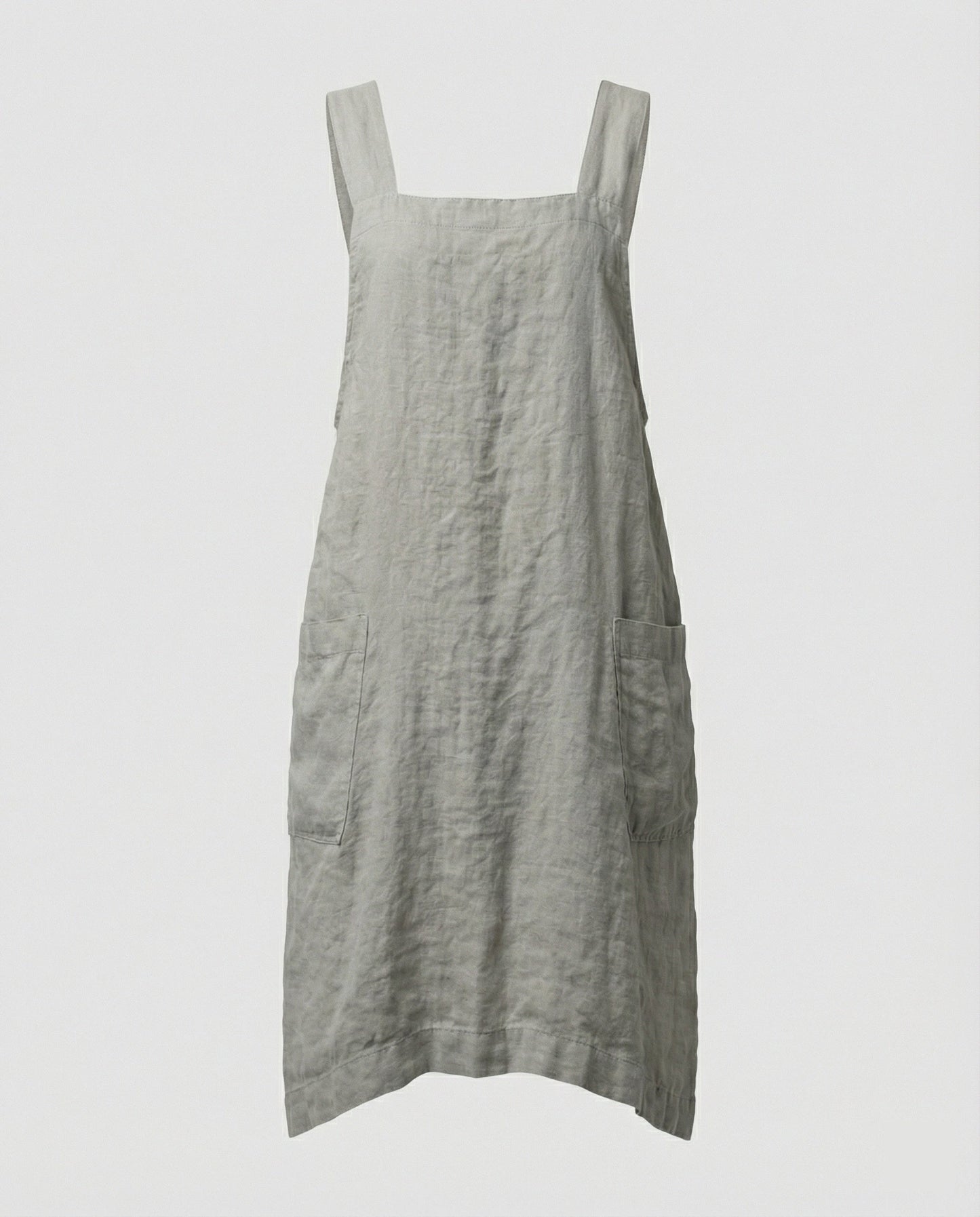 Norvielle Damen Schürzenkleid aus Baumwolle mit Taschen