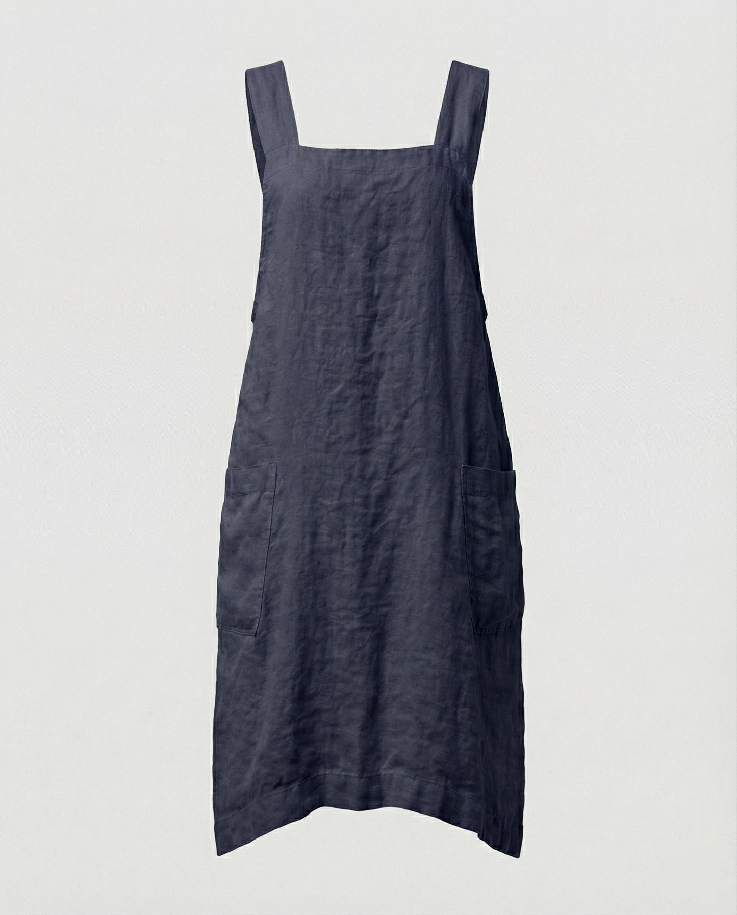 Norvielle Damen Schürzenkleid aus Baumwolle mit Taschen