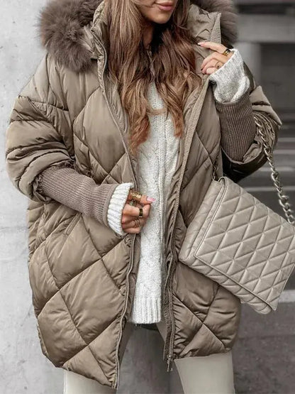 Damen Warme Pufferjacke - Norvielle