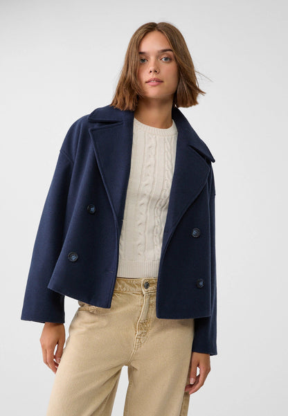 Damen Winterjacke Kurz Doppelreißverschluss Stilvoll