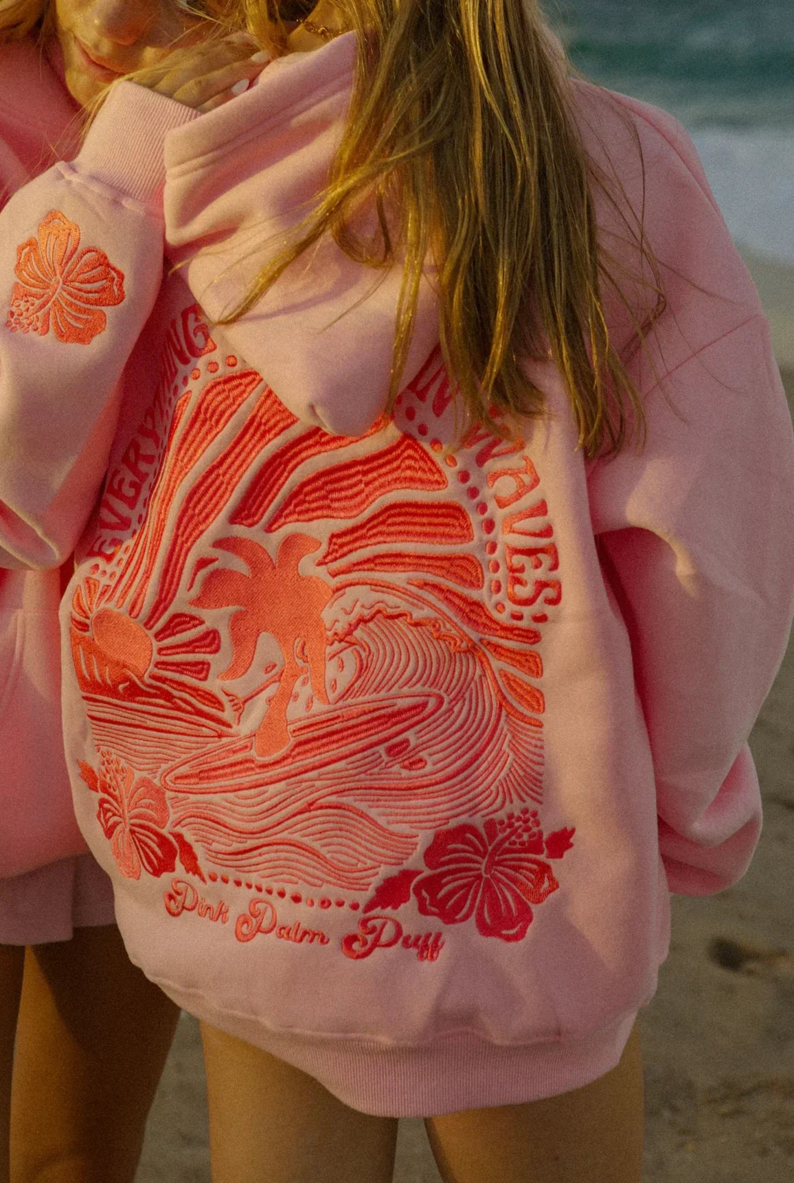 Damen Hoodie Oversize Kapuzenpullover mit Print