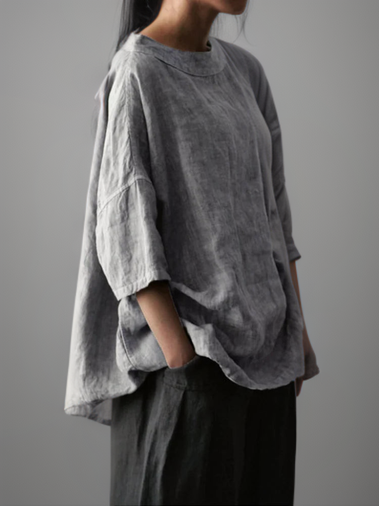 Norvielle Damen Oversized Tunika mit Boot-Halskette - Norvielle