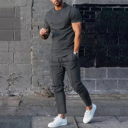 Herren Freizeitset T-Shirt Slim-Fit Joggerhose