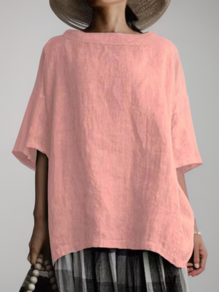 Norvielle Damen Oversized Tunika mit Boot-Halskette