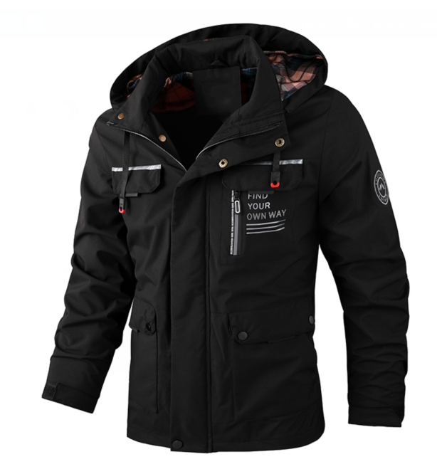 Herren Leichte Wasserdichte Regenjacke Winter Christian