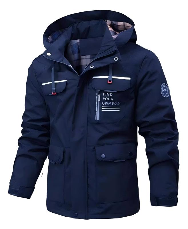 Herren Leichte Wasserdichte Regenjacke Winter Christian
