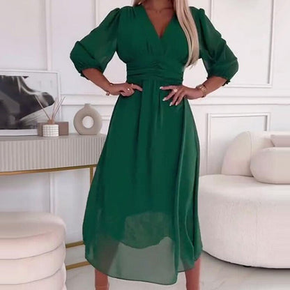 Norvielle Damen Chiffonkleid Seide Leichtig - Norvielle