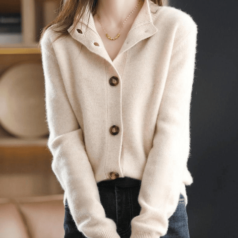 Ingrid Damen Strickgilet Cashmere Beige