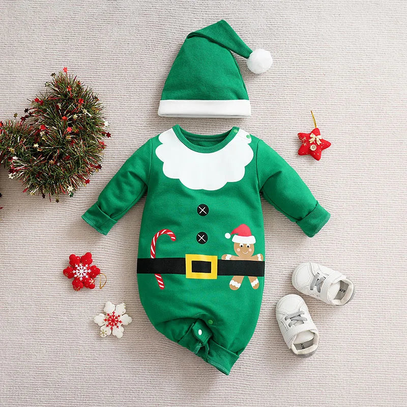 Weiches Baby-Weihnachtskostüm Baumwolle
