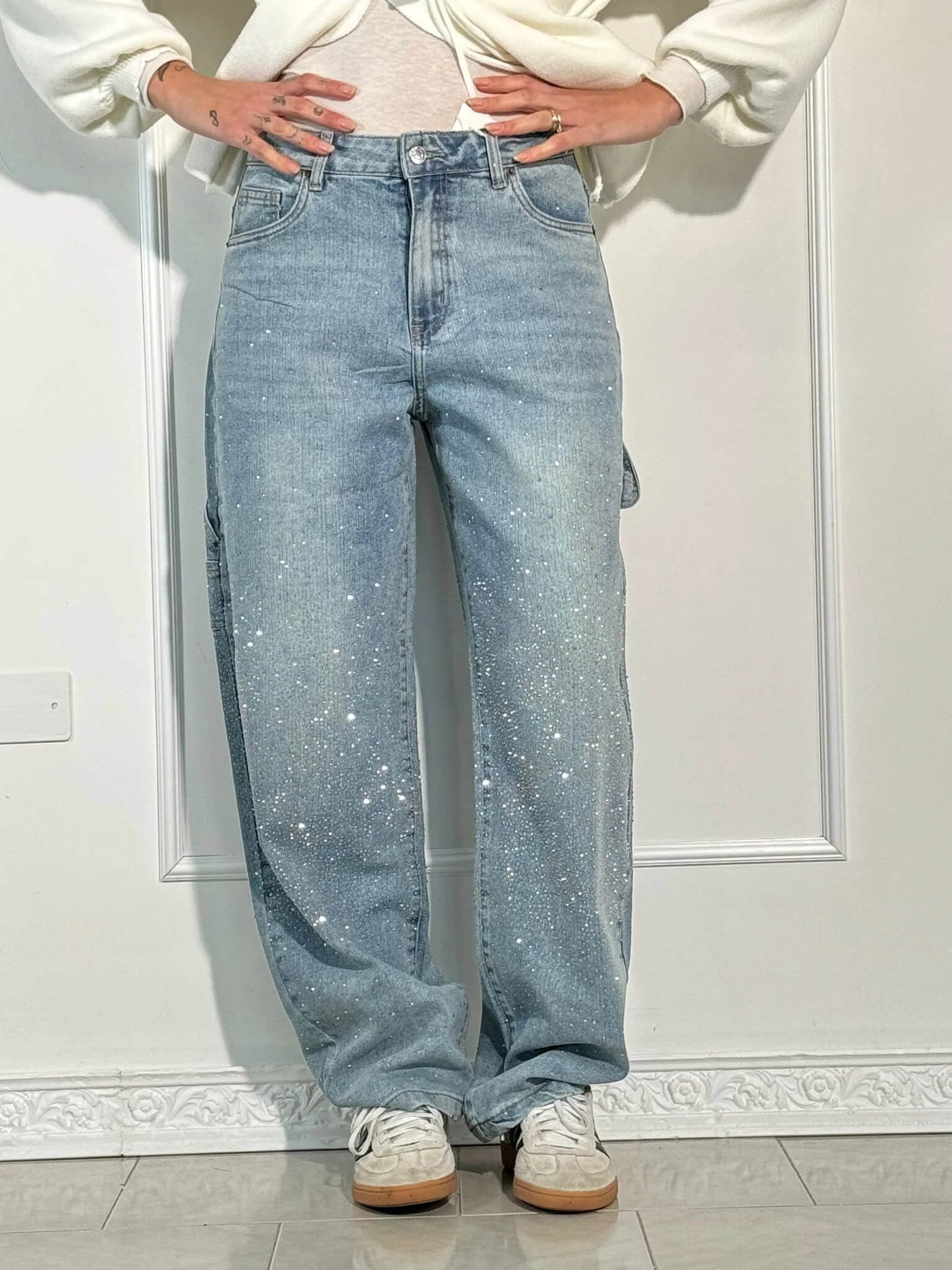Damen Weite Hosen Frühjahr
