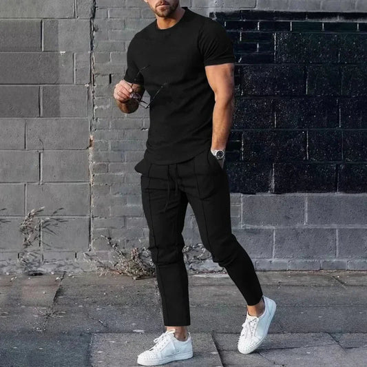 Herren Freizeitset T-Shirt Slim-Fit Joggerhose - Norvielle