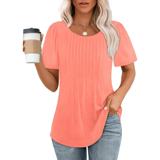 Elegantes Damen T-Shirt Sommerweiß - Norvielle