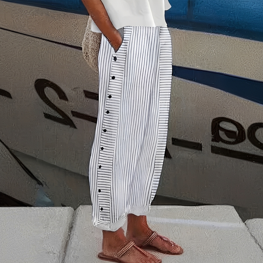 Damenhose Streifen Bequem - Norvielle