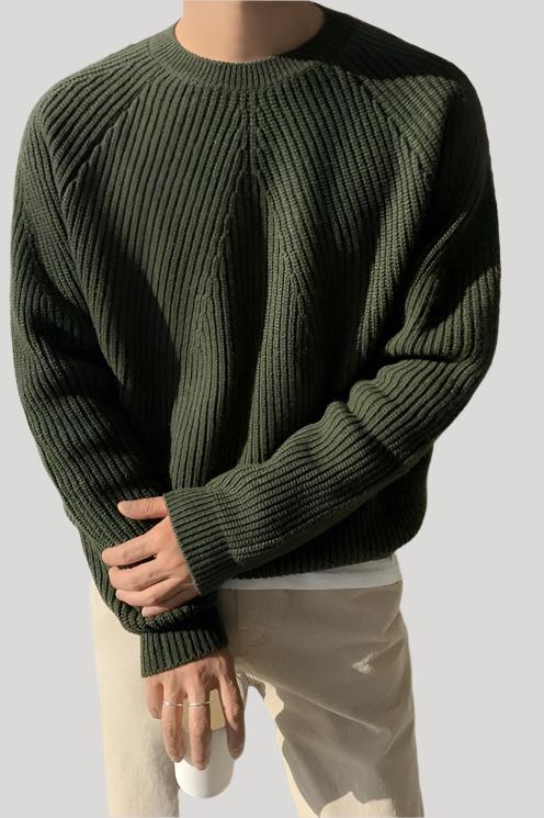 Norvielle Herren Gerippter Pullover Elegantes Design - Norvielle