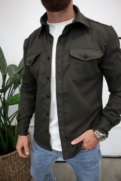 Herren Hemdjacke mit Brusttaschen