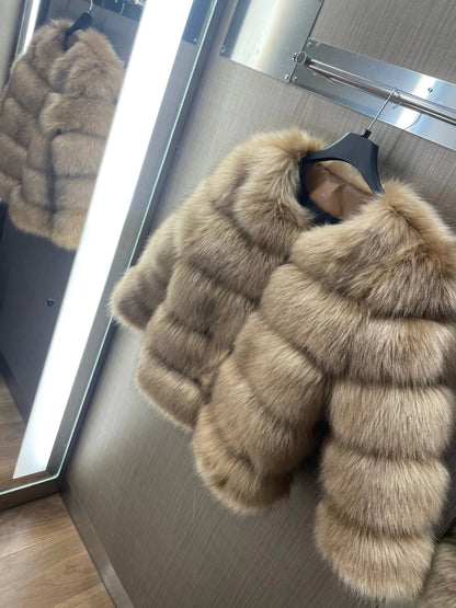 Damen Winterjacke Faux Fur Elegant