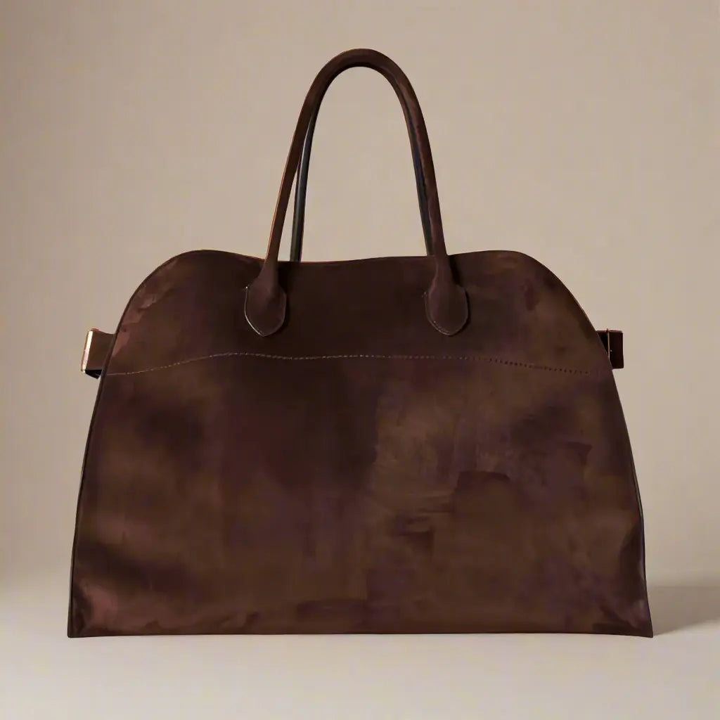 Amélie Damen Schultertasche Leder Schwarz - Norvielle