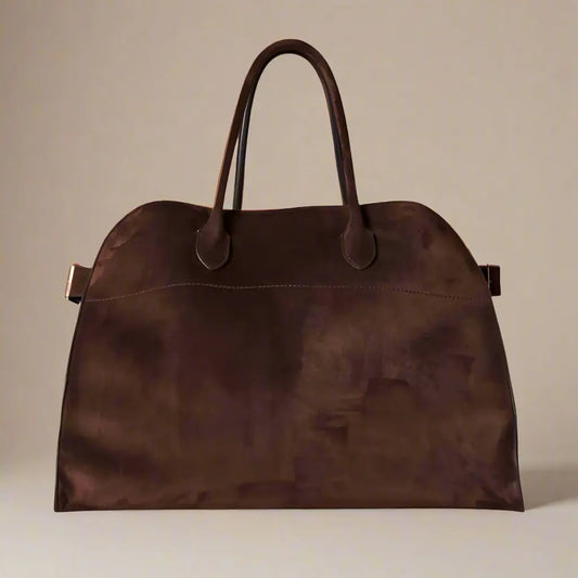 Amélie Damen Schultertasche Leder Schwarz - Norvielle