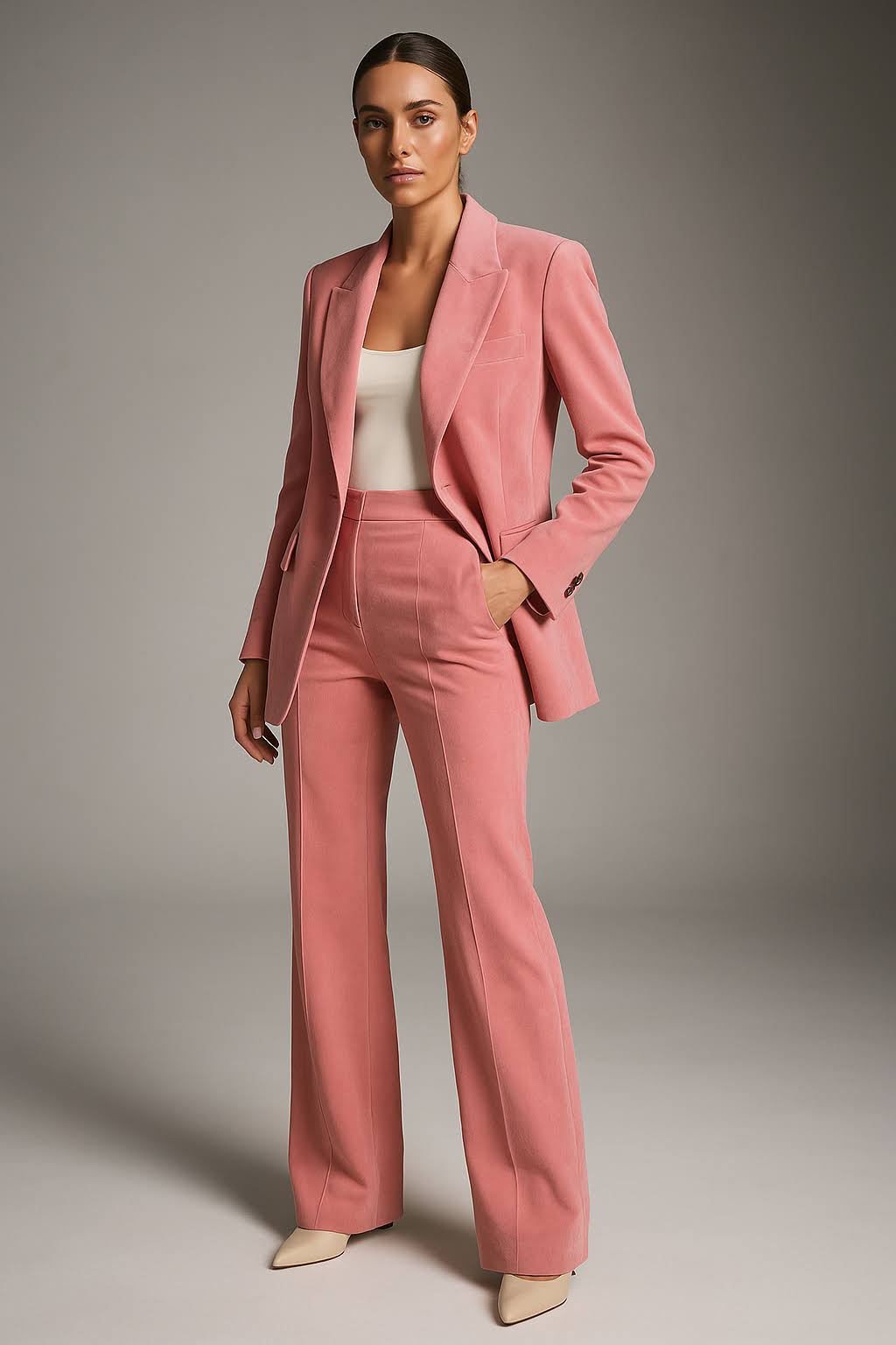 Damen Hosenanzug Business Blazer und Hose Lässig - Norvielle