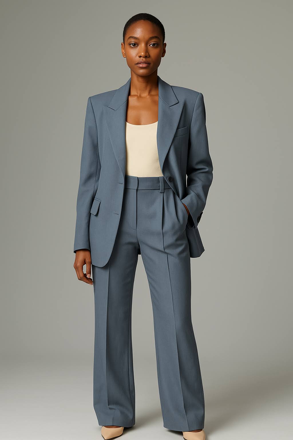 Damen Hosenanzug Business Blazer und Hose Lässig