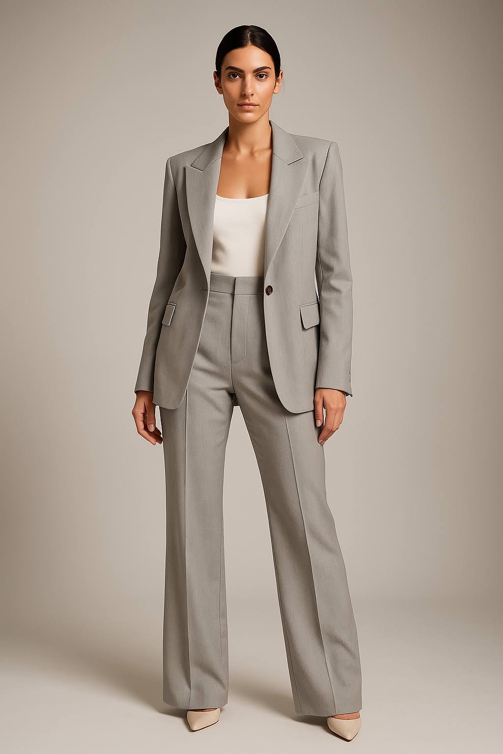 Damen Zweiteiler Blazer und Hose Leichter Sommerstoff