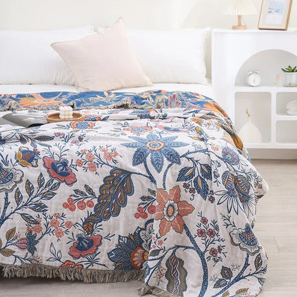 Baumwoll-Blumendeken 100% Baumwolle Floral Rustikal