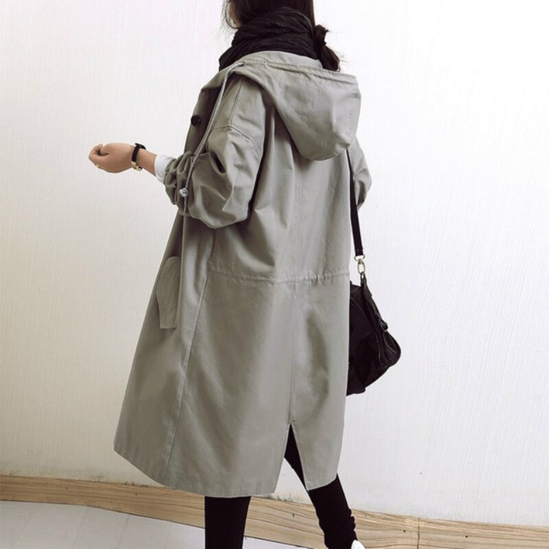 Norvielle Damen Trenchcoat Wasserabweisend