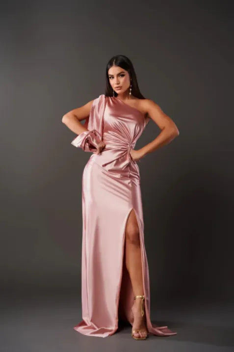 Damen Abendkleid One-Shoulder Elegantes Design
