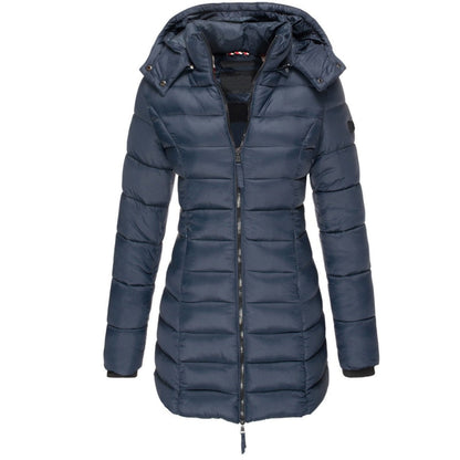 Damen Lange Daunenjacke