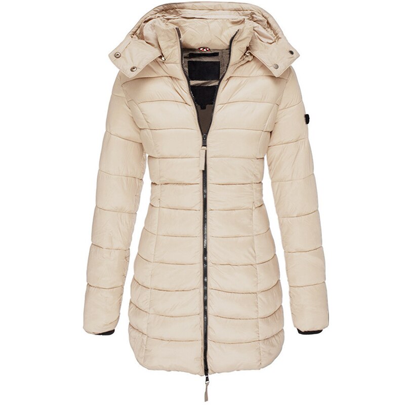 Damen Lange Daunenjacke