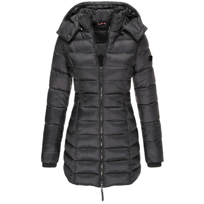 Damen Lange Daunenjacke