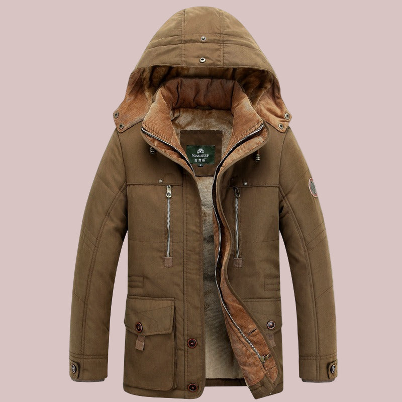 Herren Parka Mid-Length Gepolstert Isoliert