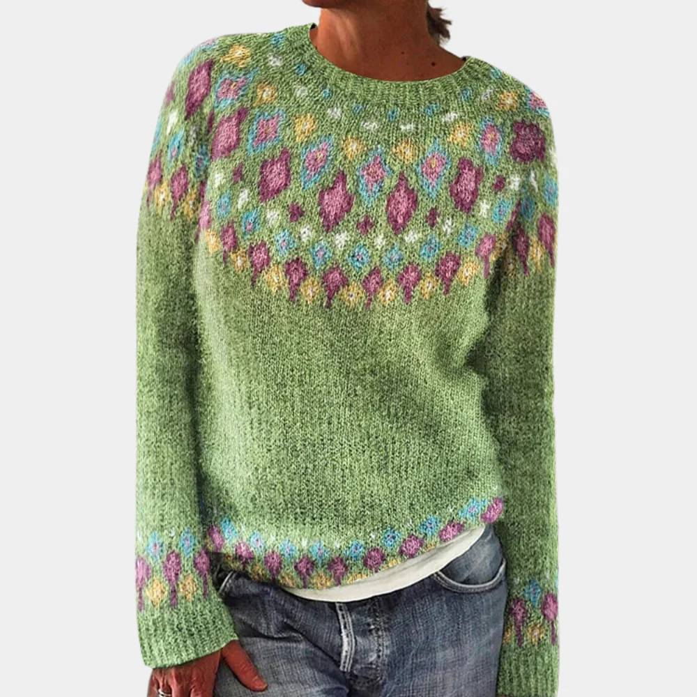 Norvielle Damen Pullover aus Wolle mit lässiger Passform und - Norvielle