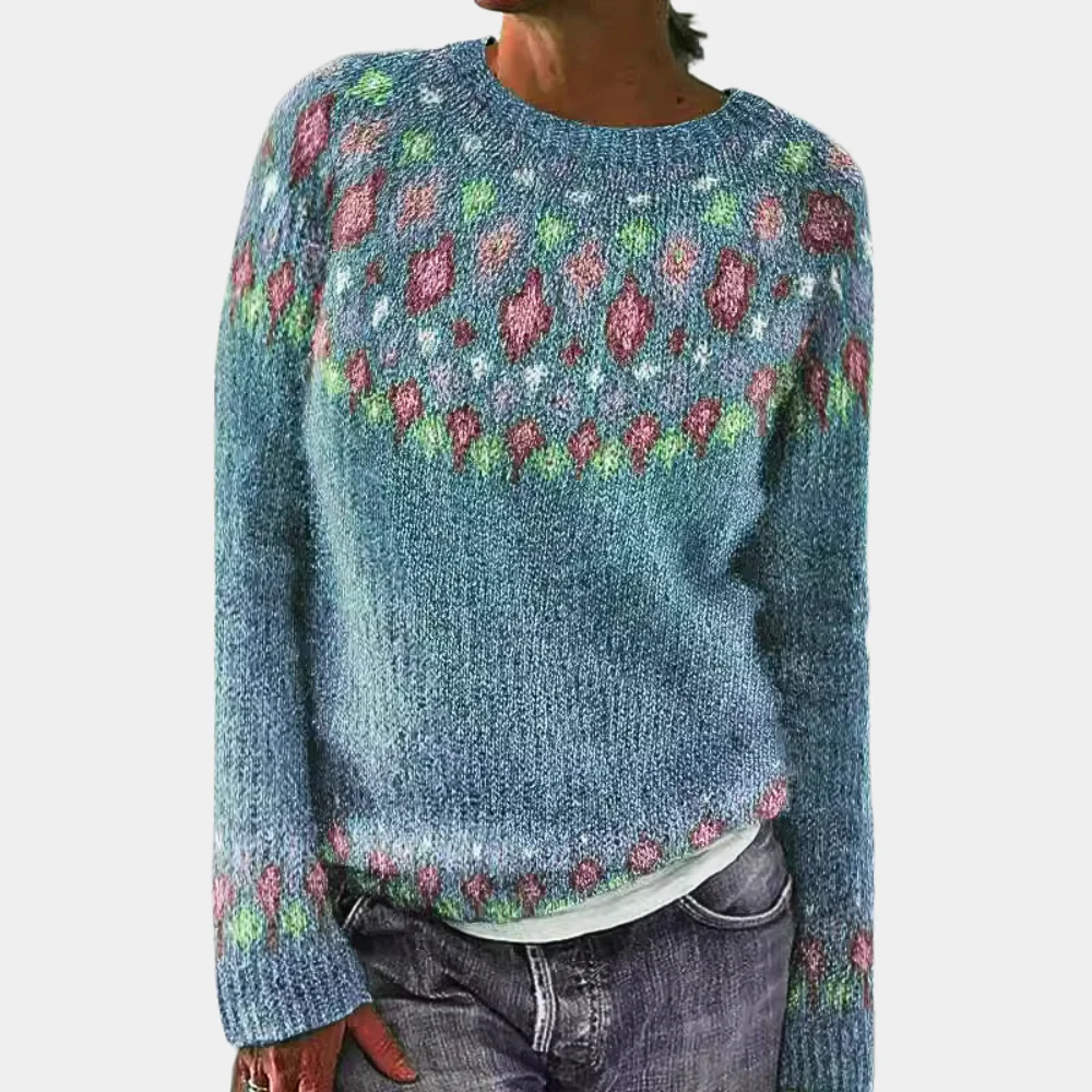 Norvielle Damen Pullover aus Wolle mit lässiger Passform und