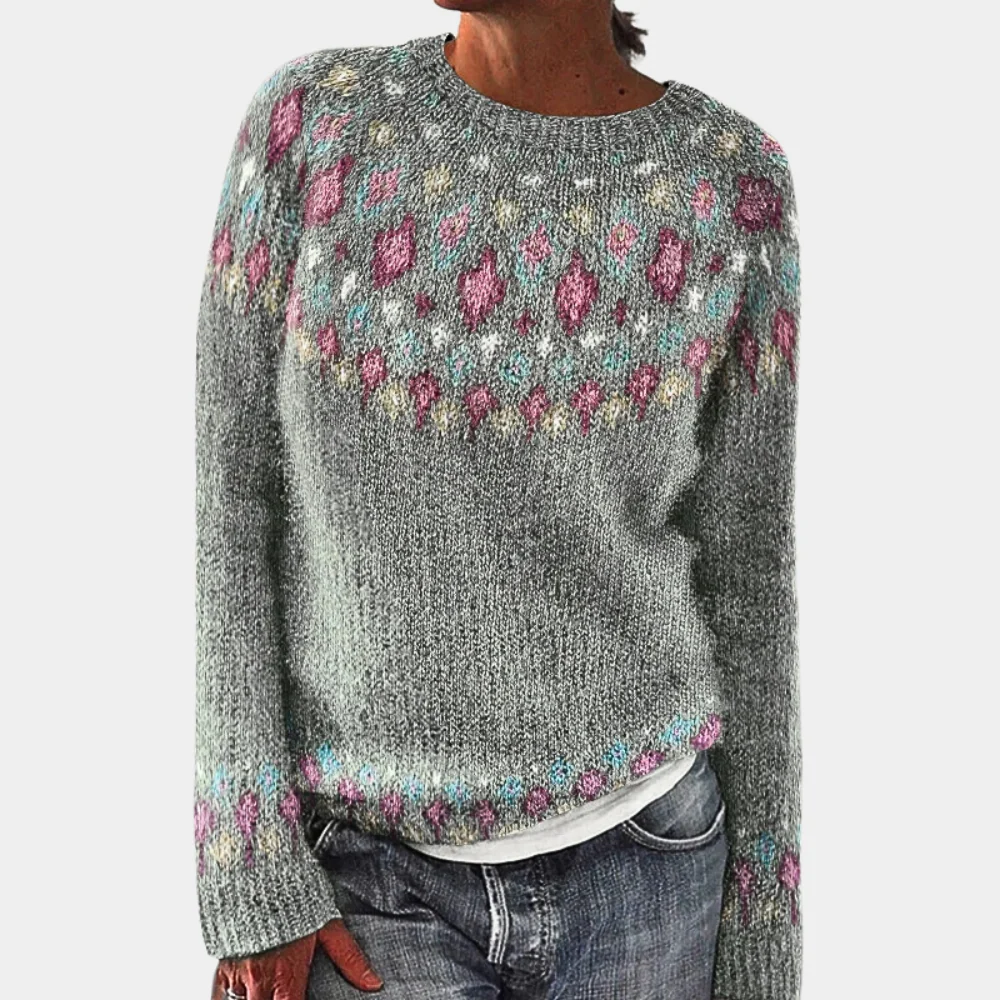 Norvielle Damen Pullover aus Wolle mit lässiger Passform und